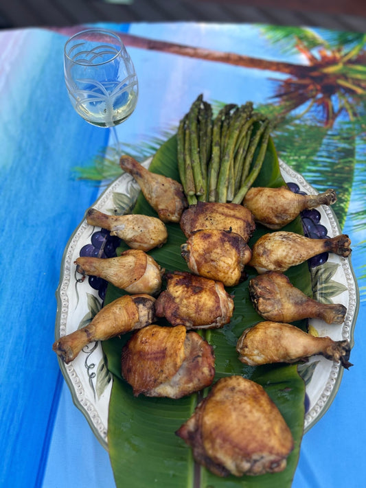 Smoked Chicken with Asparagus - AroundTheWineCooler