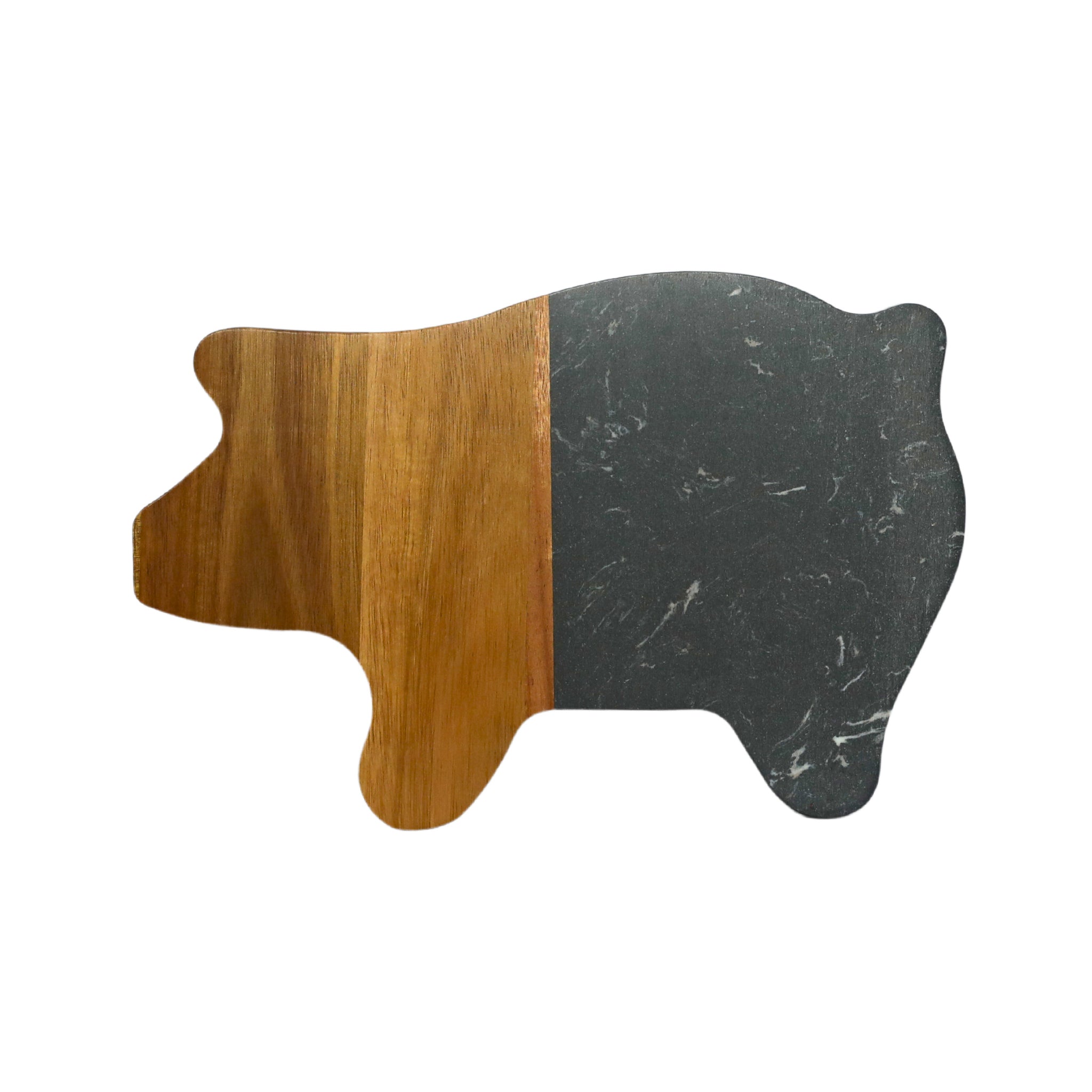 Black Marble and Acacia Wood Pig Board - AroundTheWineCooler