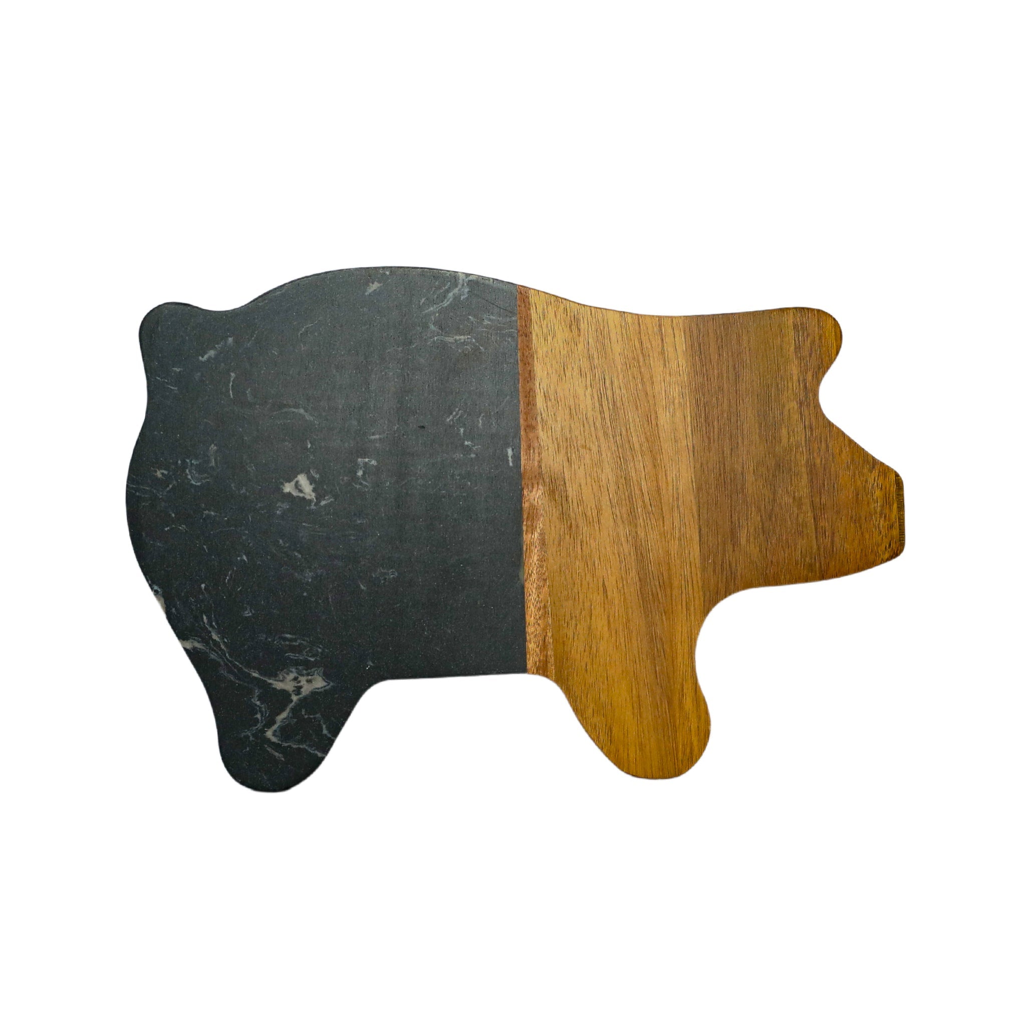 Black Marble and Acacia Wood Pig Board - AroundTheWineCooler