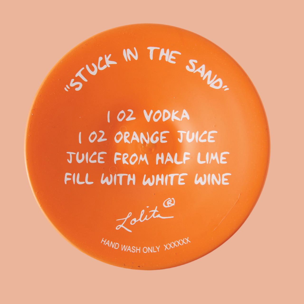 Stuck in the Sand Wine Glass- Lolita -Hand-Painted