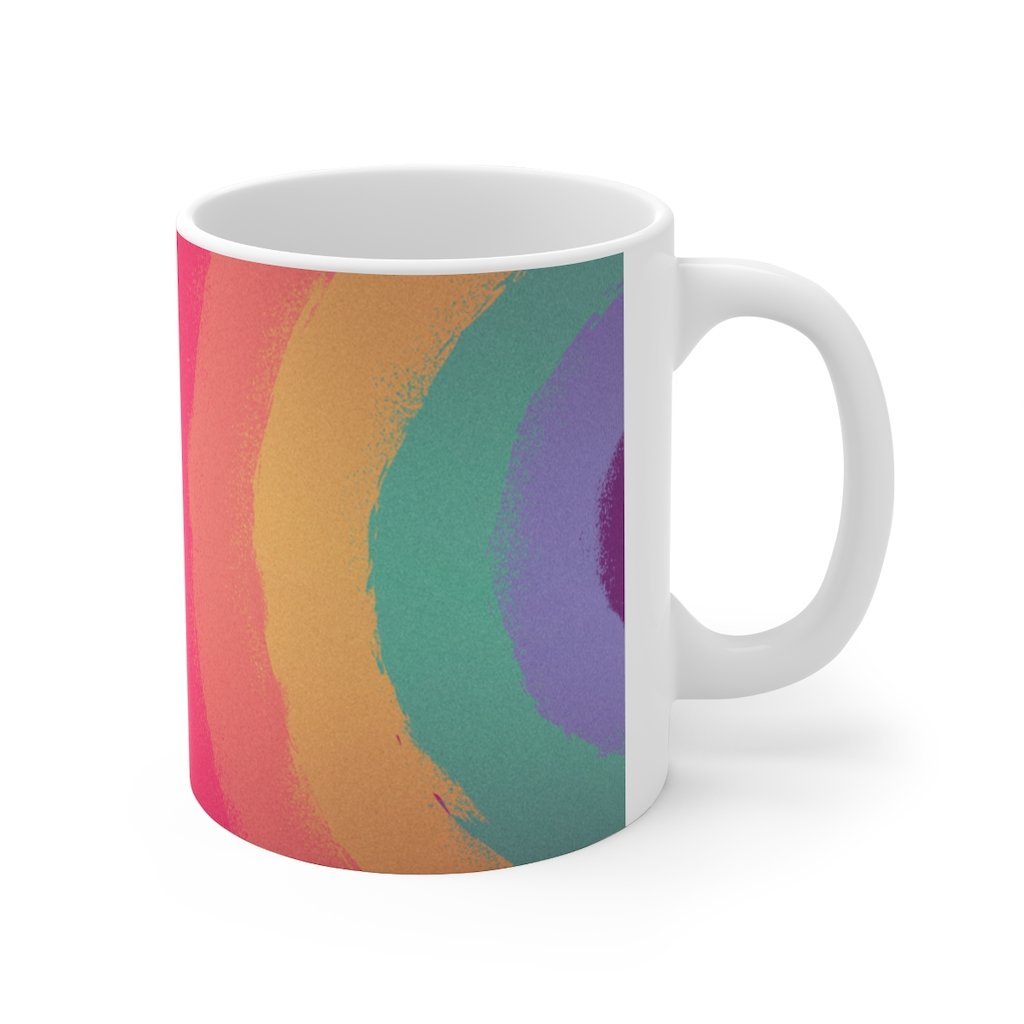 Rainbow Love Wins Mug 11oz - AroundTheWineCooler