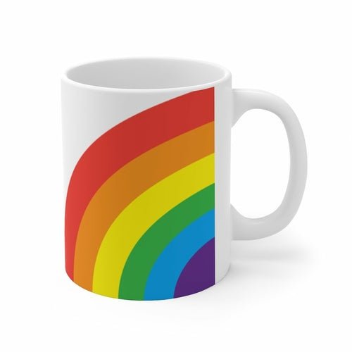 Rainbow Love Mug 11oz - AroundTheWineCooler