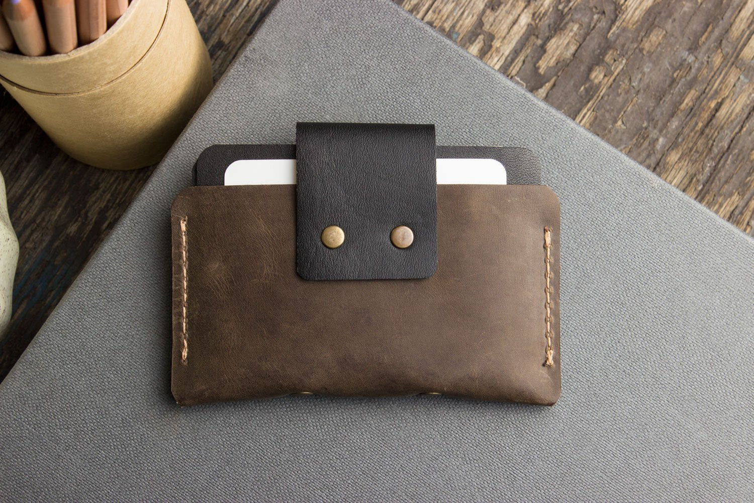 Leather Card Case - AroundTheWineCooler
