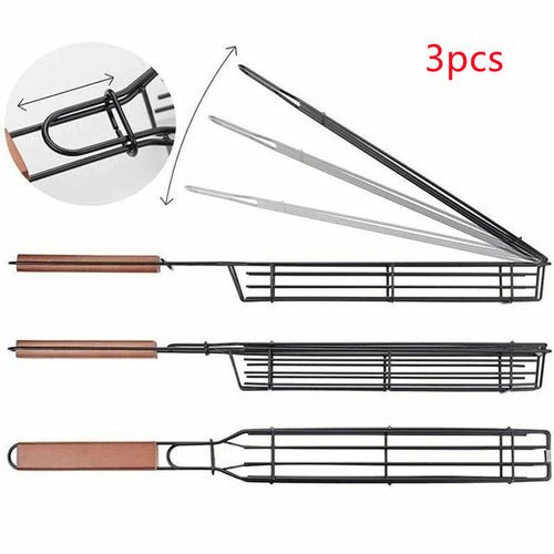 BBQ Grill Mesh Stainless Steel Tools Kitchen Accessories - AroundTheWineCooler