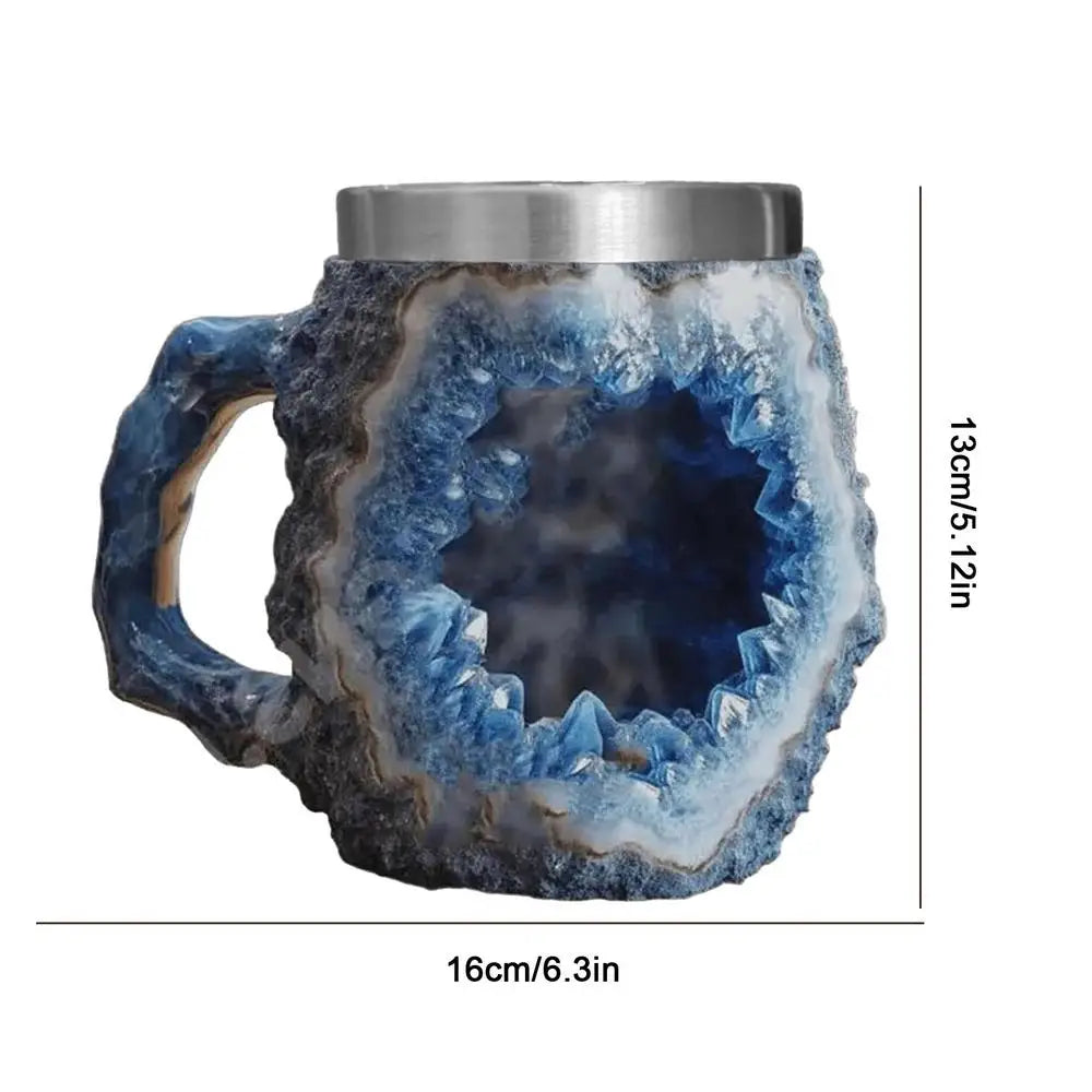 Imitation Mineral Crystal Texture Coffee Mug Exquisite Texture Design Water Cup Agate Texture Hot Cold Water Cup For Boys Girls