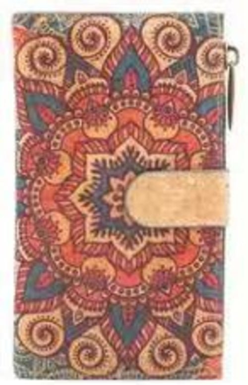 Cork wallet pattern women zipper card vegan wallet RFID BAGD - 141 - AroundTheWineCooler