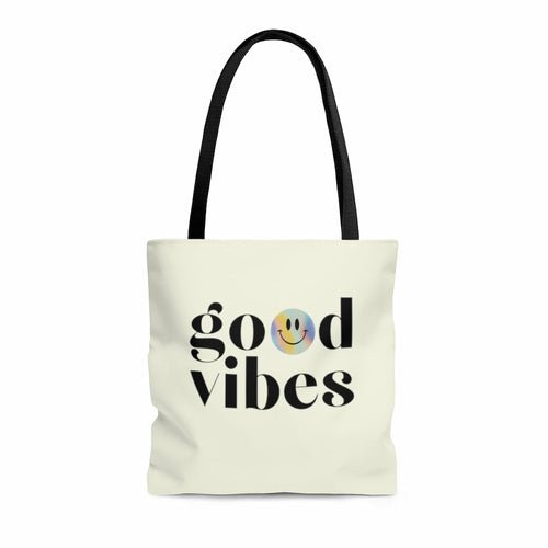 Good Vibes Beach Shopper Tote Bag Medium - AroundTheWineCooler