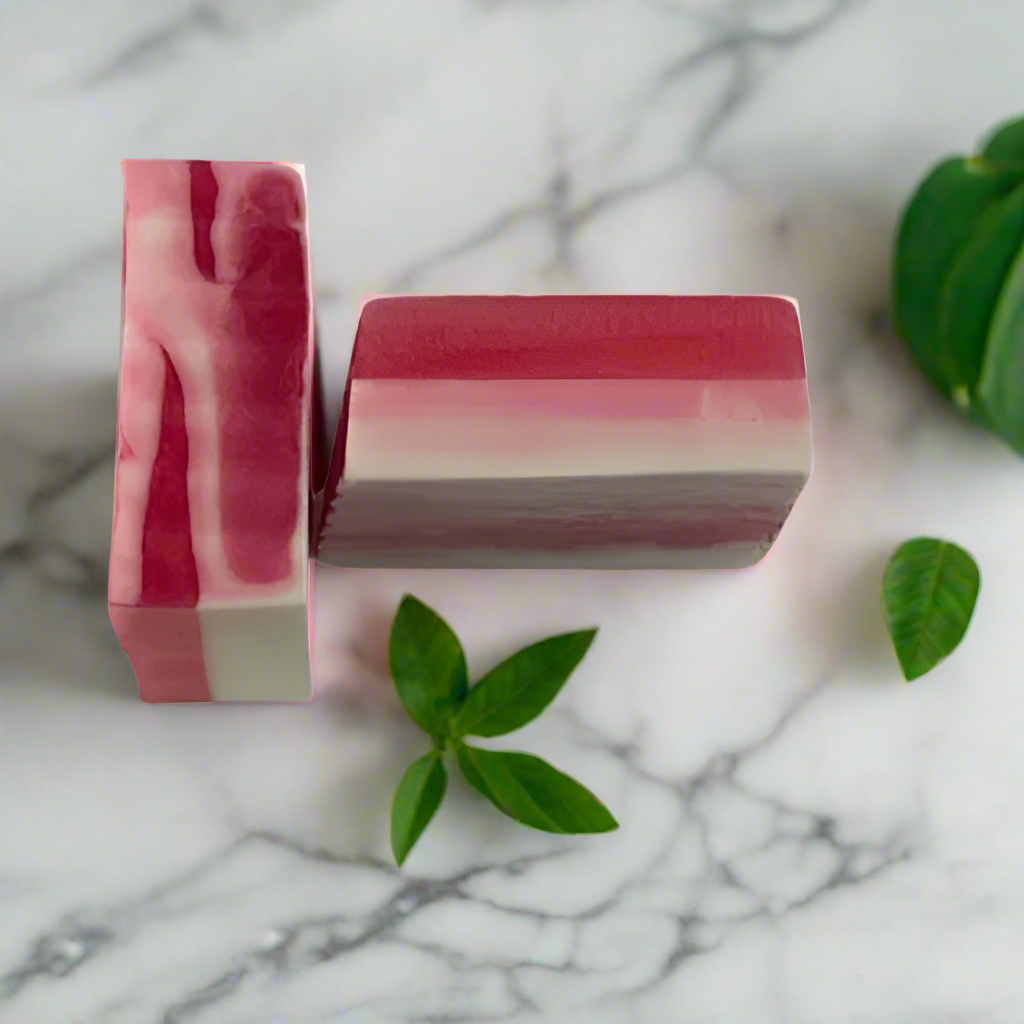 Blush & Bloom Rose Swirl Handmade Soap - AroundTheWineCooler