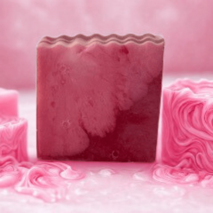 Blush & Bloom Rose Swirl Handmade Soap - AroundTheWineCooler