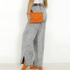 All - matching Light Color Casual Wide - leg Pants - AroundTheWineCooler