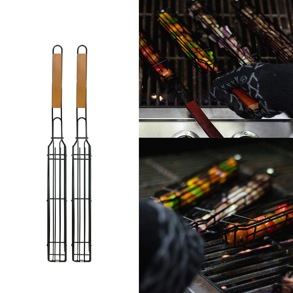 BBQ Grill Mesh Stainless Steel Tools Kitchen Accessories - AroundTheWineCooler
