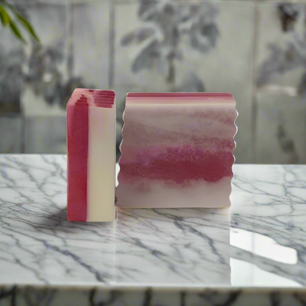 Blush & Bloom Rose Swirl Handmade Soap - AroundTheWineCooler