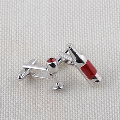 Delicate Jewelry French Shirt Wine Bottle Cufflinks for Men Classic Cuff Links High Quality Jewelry Gifts for Men Father Hasband