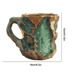 Imitation Mineral Crystal Texture Coffee Mug Exquisite Texture Design Water Cup Agate Texture Hot Cold Water Cup For Boys Girls