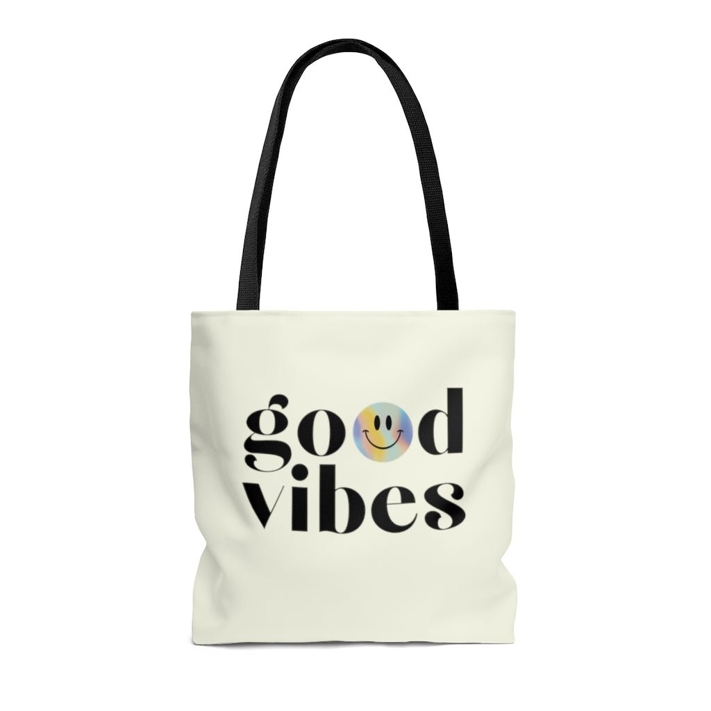 Good Vibes Beach Shopper Tote Bag Medium - AroundTheWineCooler