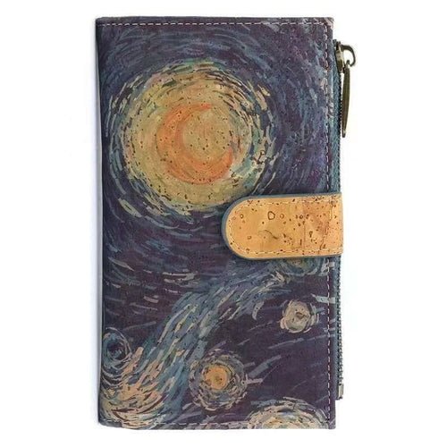 Cork wallet pattern women zipper card vegan wallet RFID BAGD - 141 - AroundTheWineCooler