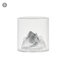 Japan 3D Mountain Whiskey Glass Glacier Old Fashioned Whisky Rock Glasses Whiskey-glass Wooden Gift Box Vodka Cup Wine Tumbler