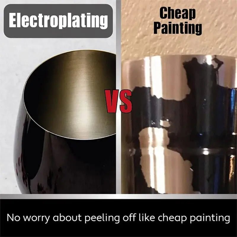 Stainless Steel Wine Glasses with Black Plating - AroundTheWineCooler