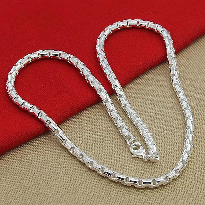 Top Quality 925 Stamped Silver Plated 4Mm 18''46Cm Snake Chains Necklace for Men'S Jewerly Wholesale N158