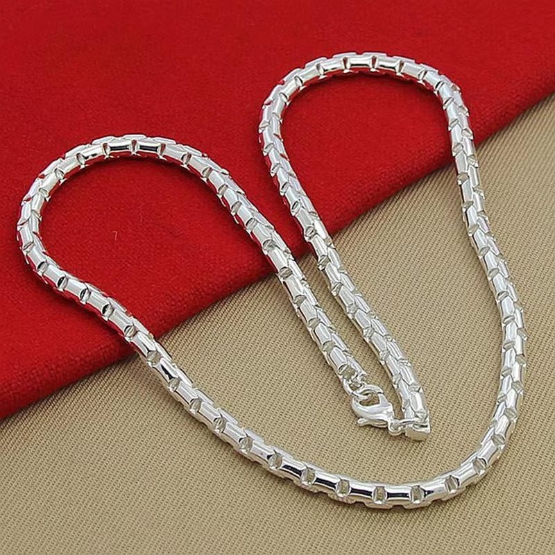 Top Quality 925 Stamped Silver Plated 4Mm 18''46Cm Snake Chains Necklace for Men'S Jewerly Wholesale N158 - AroundTheWineCooler