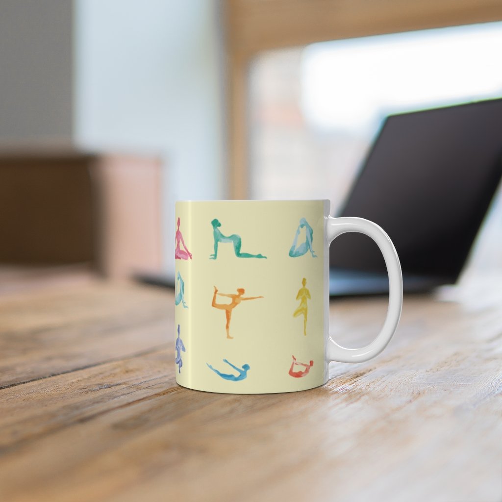Yoga Poses Mug - AroundTheWineCooler