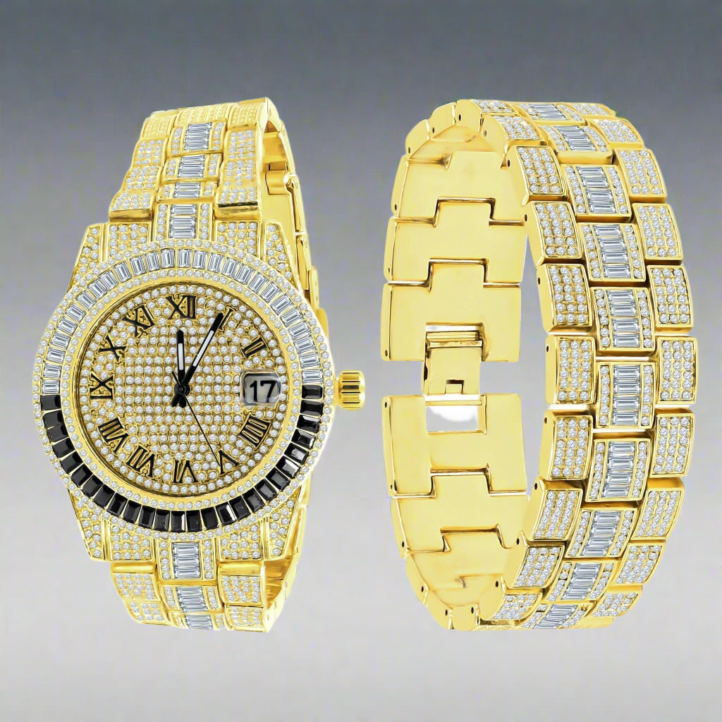 OYSTER CRYSTAL STONES WATCH SET | 530758 - AroundTheWineCooler