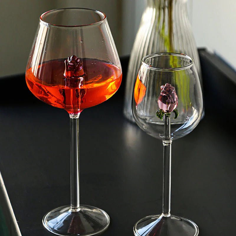 Rose Wine Glass - AroundTheWineCooler