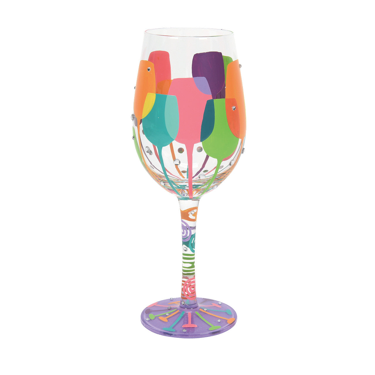 Squad Wine Glass- Lolita -Hand-Painted