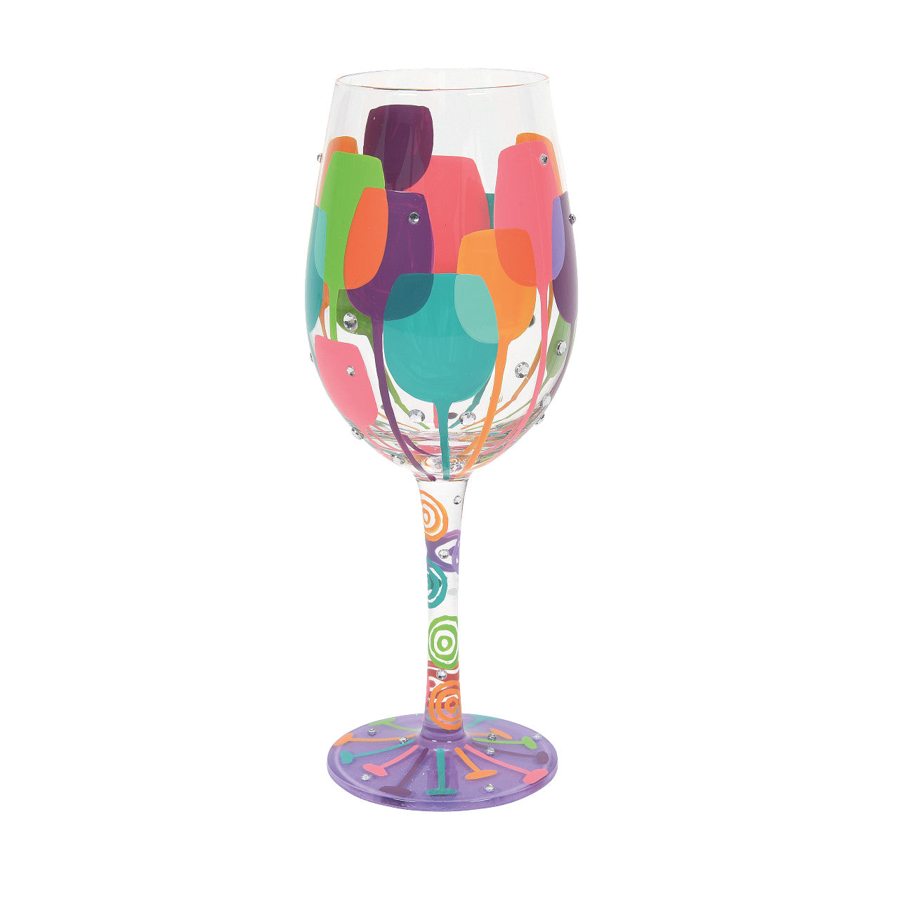 Squad Wine Glass- Lolita -Hand-Painted