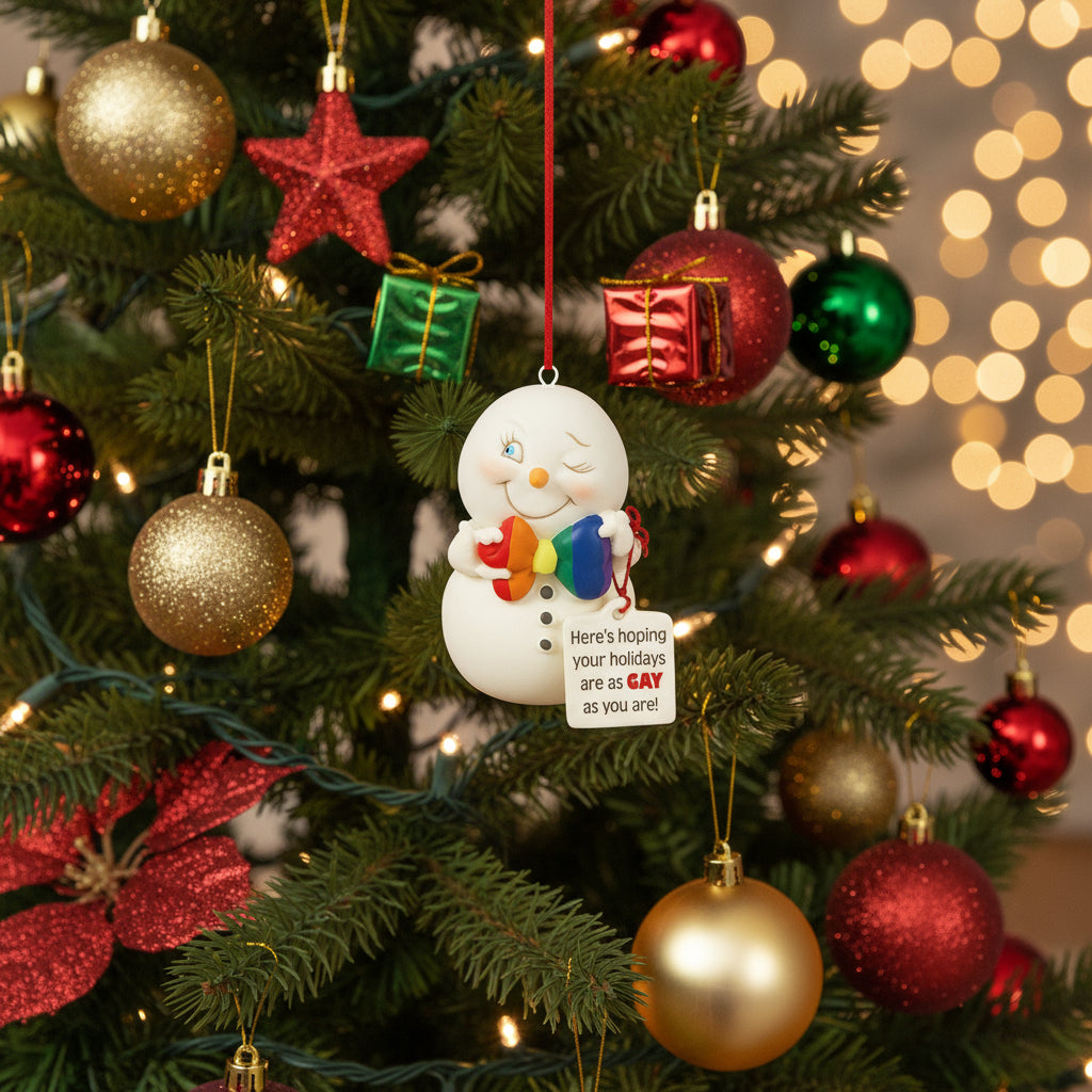 Hope Your Holidays are Gay ornament- Holiday Ornament