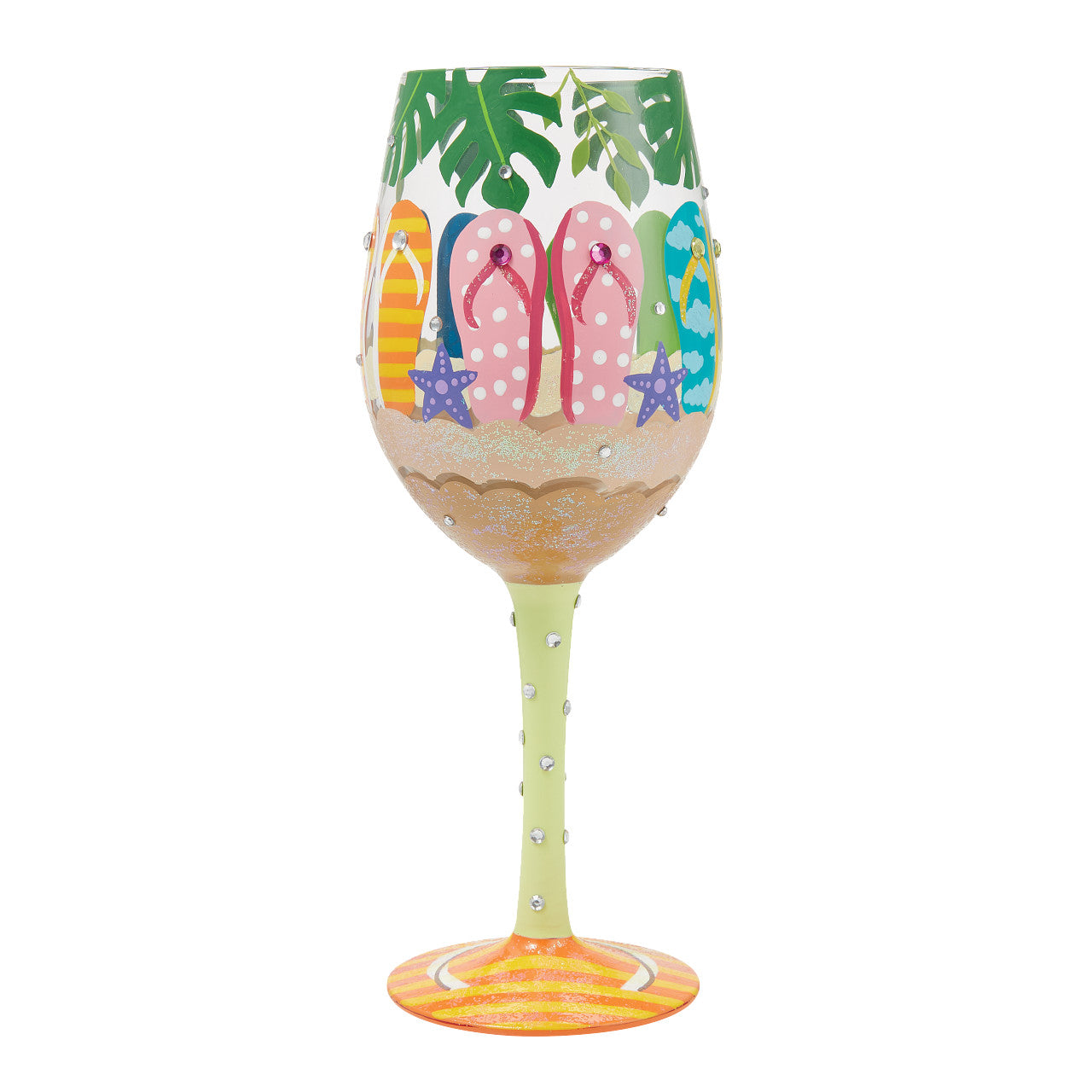 Stuck in the Sand Wine Glass- Lolita -Hand-Painted