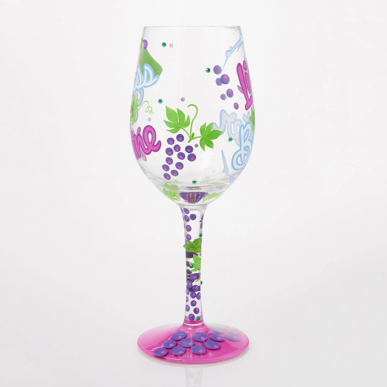 Life is Better with Wine Glass- Lolita -Hand-Painted