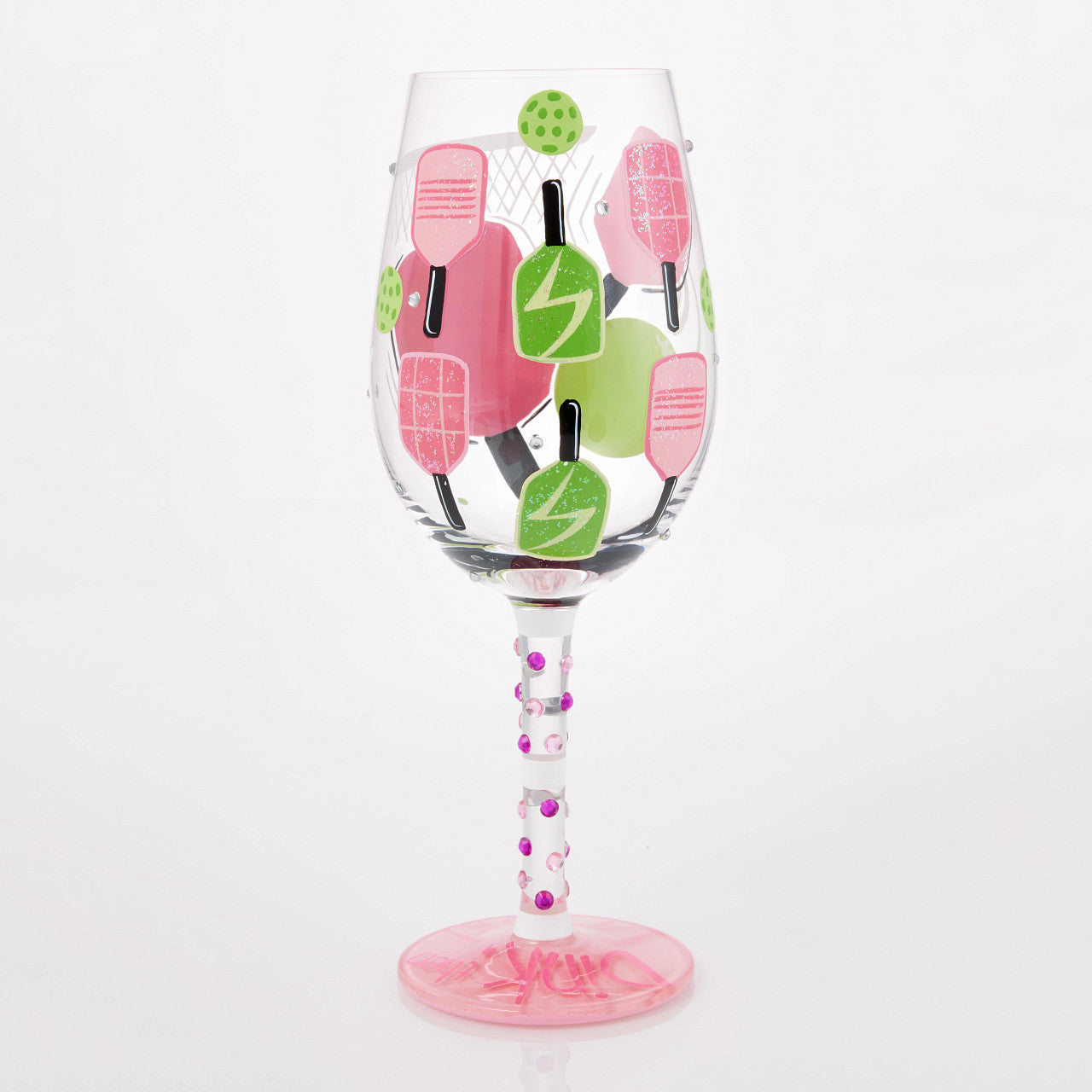 Dink then Drink Wine Glass- Lolita -Hand-Painted