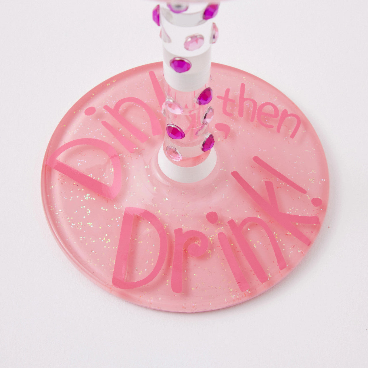 Dink then Drink Wine Glass- Lolita -Hand-Painted
