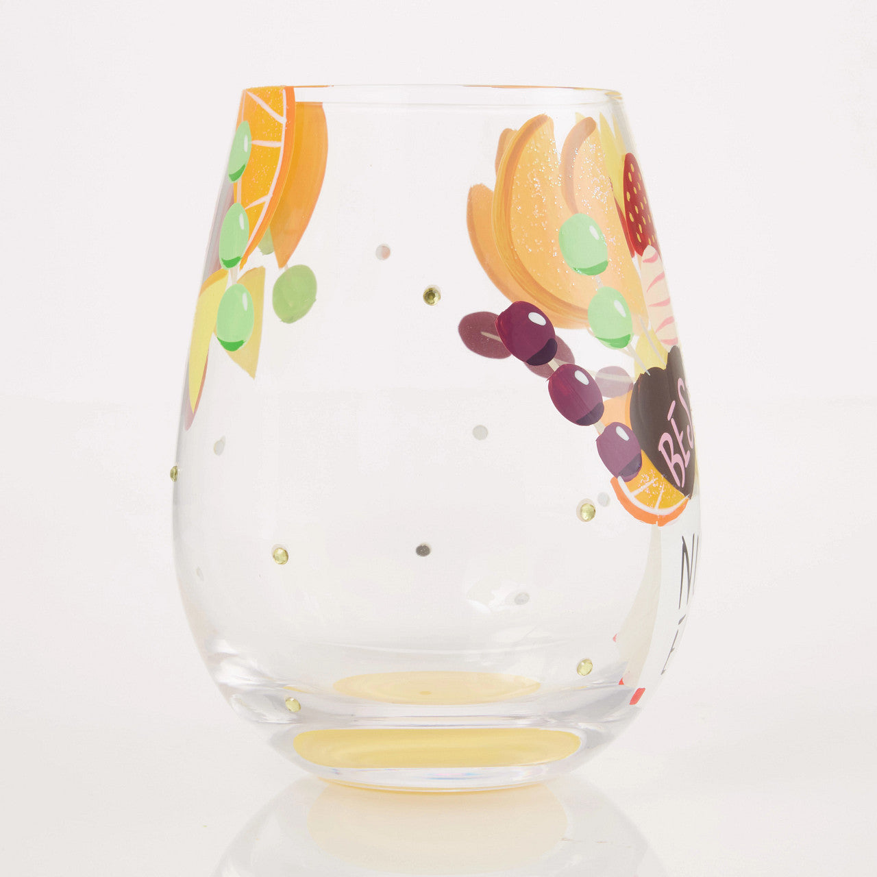 Stemless Best Nurse Ever Wine Glass- Lolita -Hand-Painted