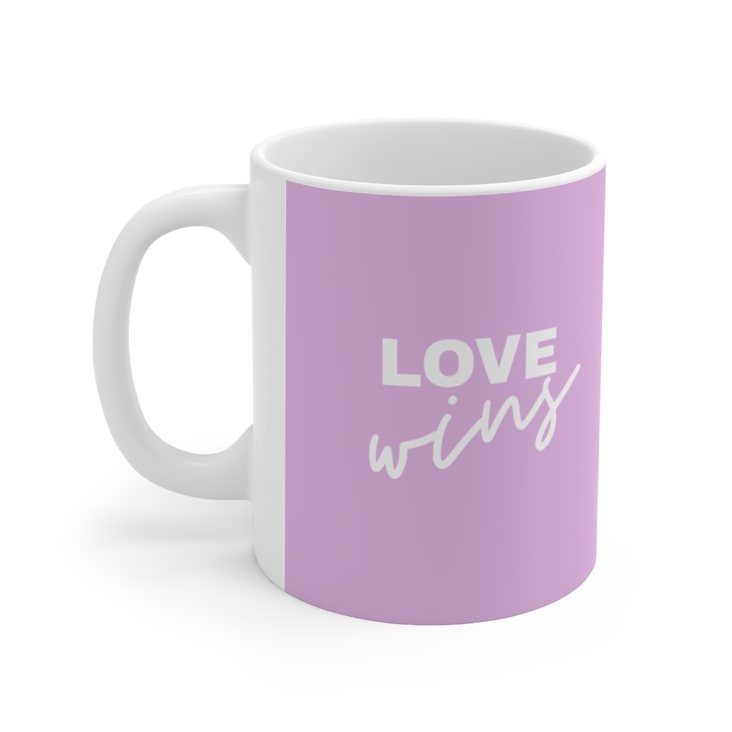 Rainbow Love Wins Mug 11oz - AroundTheWineCooler