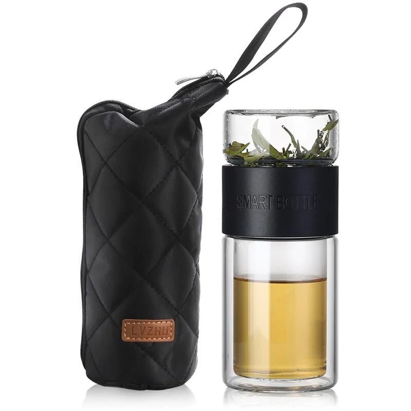Glass Tea Infuser Bottle - AroundTheWineCooler