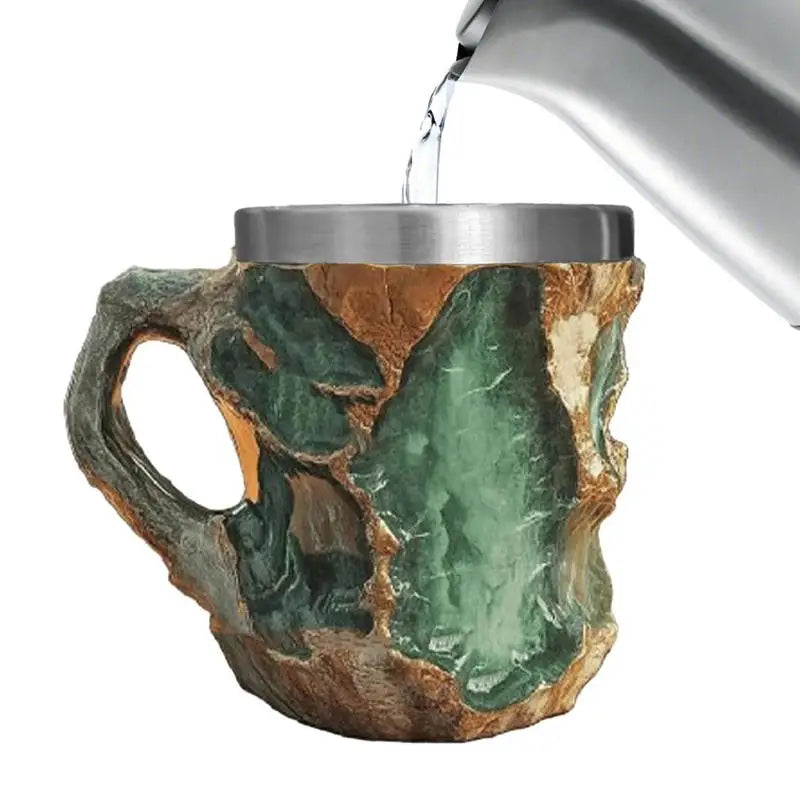 Imitation Mineral Crystal Texture Coffee Mug Exquisite Texture Design Water Cup Agate Texture Hot Cold Water Cup For Boys Girls