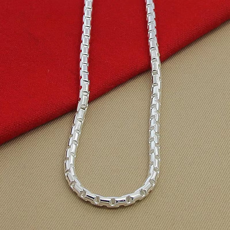 Top Quality 925 Stamped Silver Plated 4Mm 18''46Cm Snake Chains Necklace for Men'S Jewerly Wholesale N158