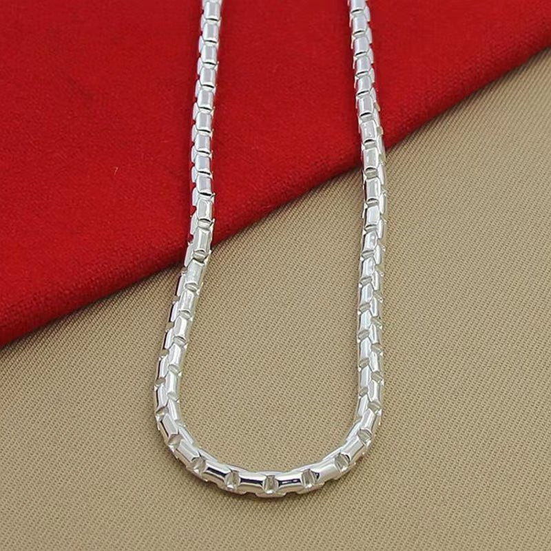 Top Quality 925 Stamped Silver Plated 4Mm 18''46Cm Snake Chains Necklace for Men'S Jewerly Wholesale N158 - AroundTheWineCooler