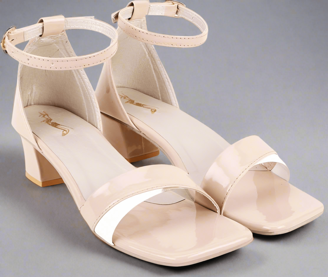 Women Pink, White Heels Sandal - AroundTheWineCooler