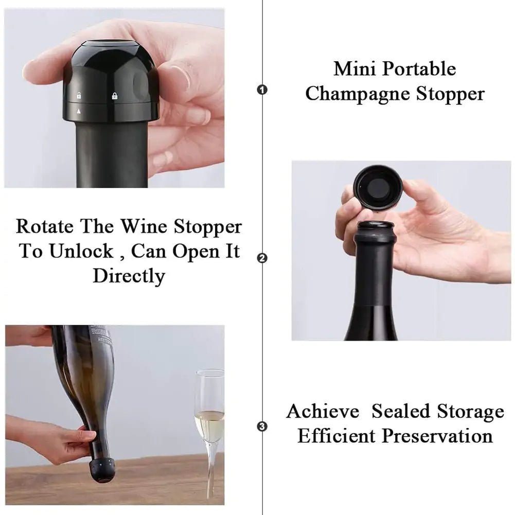 Champagne Wine Bottle Stopper - AroundTheWineCooler
