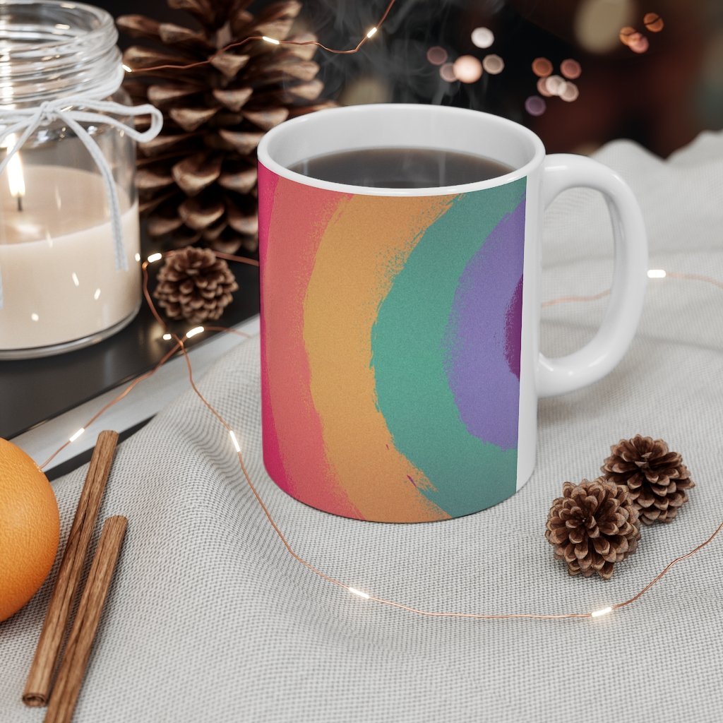 Rainbow Love Wins Mug 11oz - AroundTheWineCooler