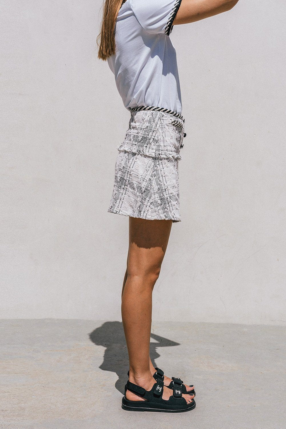 Ambre Tweed Mini Skirt - AroundTheWineCooler