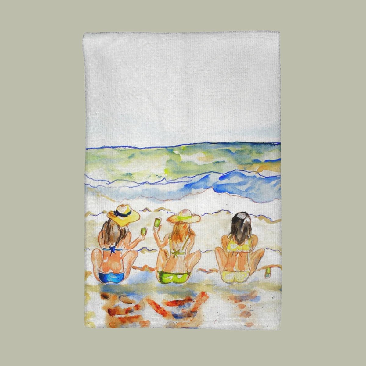 Betsy Drake KT608 Bottoms Up Kitchen Towel - AroundTheWineCooler