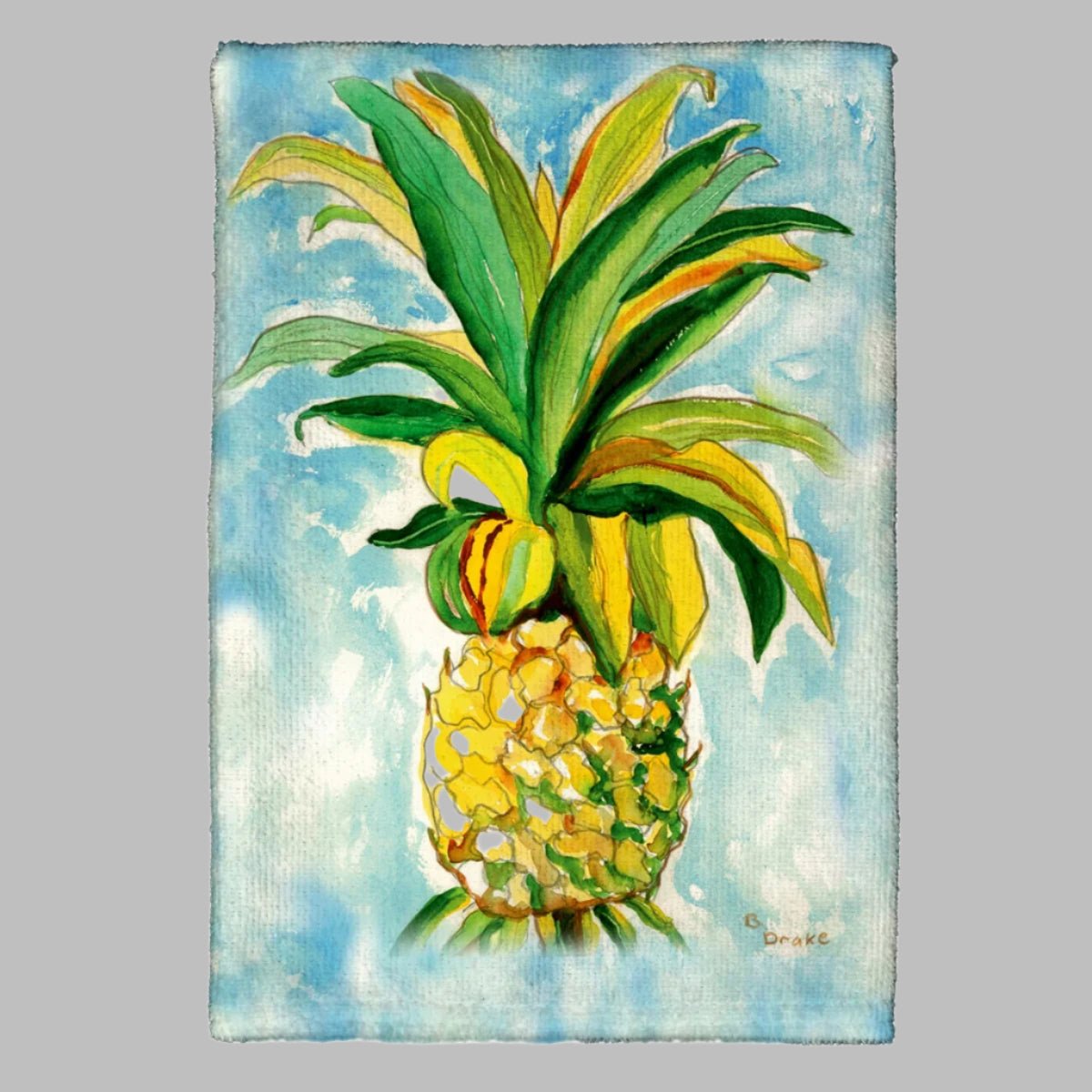 Betsy Drake KT400 Pineapple Kitchen Towel - AroundTheWineCooler