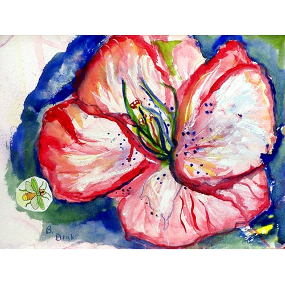 Betsy Drake KT422 16 x 25 in. Hibiscus Kitchen Towel - AroundTheWineCooler