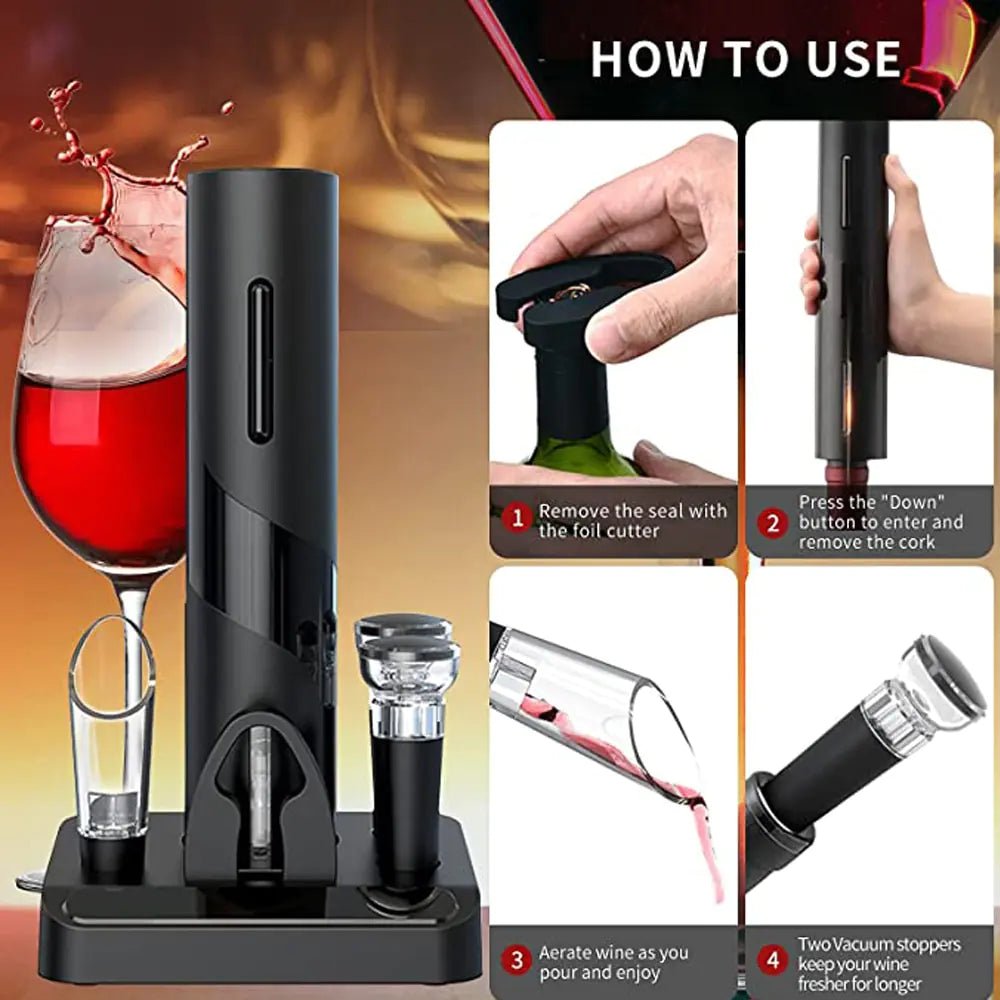 Automatic Corkscrew Wine Opener - AroundTheWineCooler