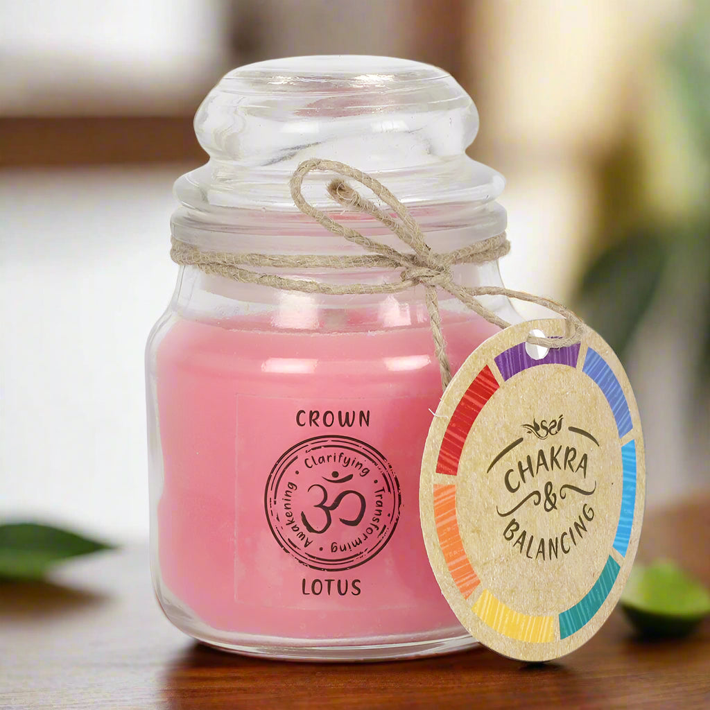 9cm Crown Chakra Scented Candle - AroundTheWineCooler