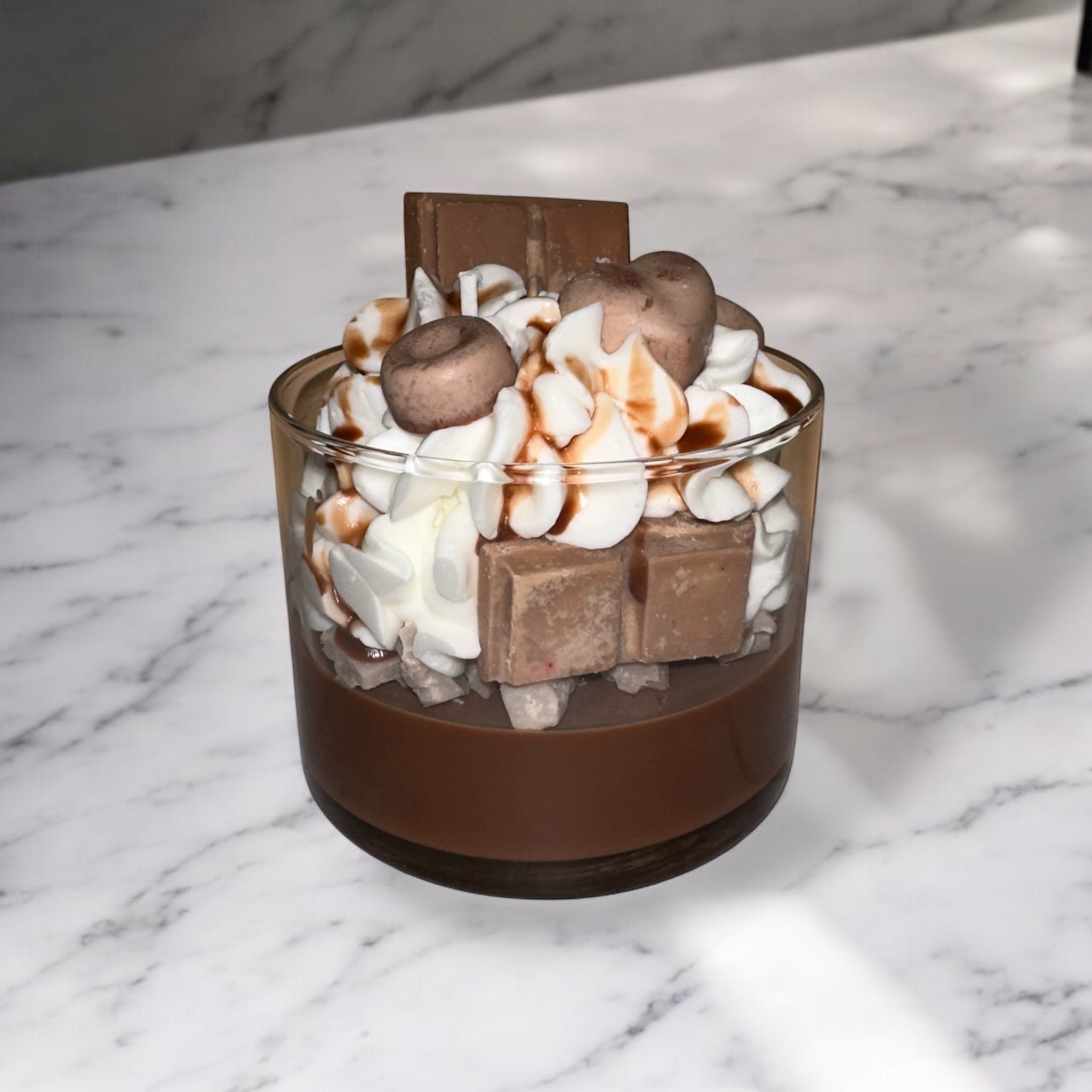 Chocolate Fudge Decorative Candle - AroundTheWineCooler